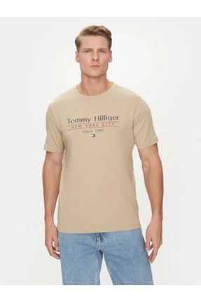 تیشرت بژ مردانه رگولار Tommy Hilfiger - کد 899850238