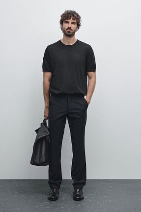 شلوار آبی مردانه پنبه ای Massimo Dutti - کد 925952544