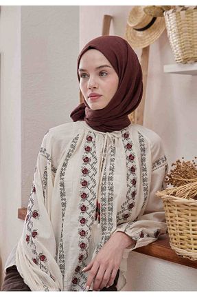 شال زرشکی زنانه پلی استر Fresh - کد 710928030