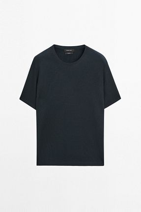 تیشرت آبی مردانه رگولار Massimo Dutti - کد 925954394