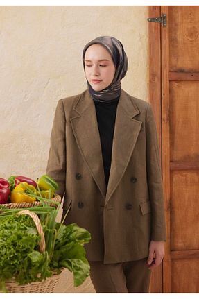 روسری قهوه ای پنبه ای Fresh - کد 814297272
