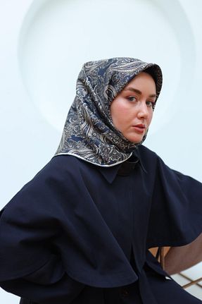 روسری سرمه ای İpek Tivil Silk Home - کد 885990465