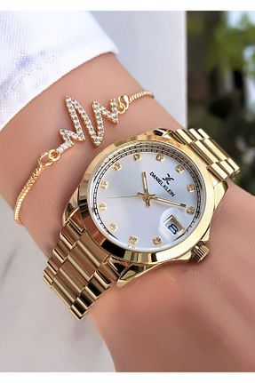 ساعت مچی طلائی زنانه 37 میلی متر Daniel Klein - کد 840920457