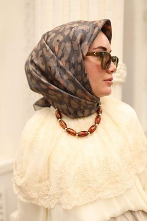 روسری طوسی İpek Tivil Silk Home - کد 875987487