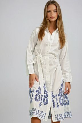 لباس سفید زنانه بافتنی VAGGON - کد 926062805