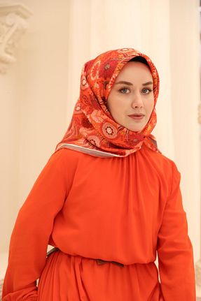 روسری نارنجی İpek Tivil Silk Home - کد 926065940