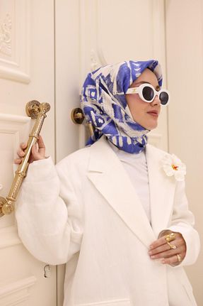روسری سرمه ای İpek Tivil Silk Home - کد 922683718