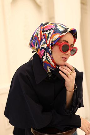 روسری آبی İpek Tivil Silk Home - کد 919928153