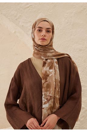 شال قهوه ای زنانه ویسکون Fresh - کد 833547179