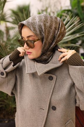 روسری خاکی İpek Tivil Silk Home - کد 881273995