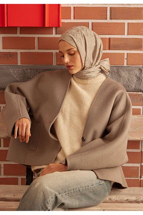 شال بژ زنانه پلی استر Fresh - کد 828059887
