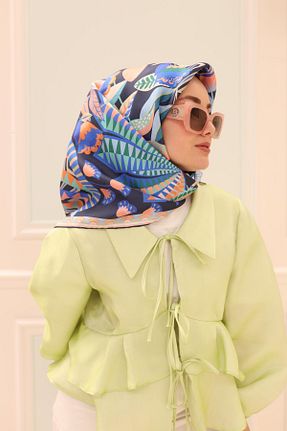 روسری سرمه ای İpek Tivil Silk Home - کد 921675046