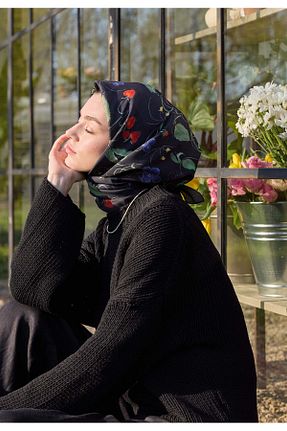 روسری مشکی پلی استر Fresh - کد 823830196