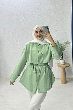 پیراهن سبز زنانه اورسایز lurex moda - کد 925999781