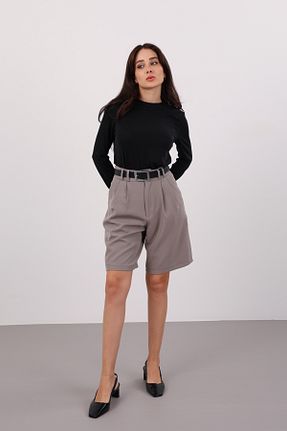 شلوارک و برمودا طوسی زنانه رگولار FACETTE - کد 274509976