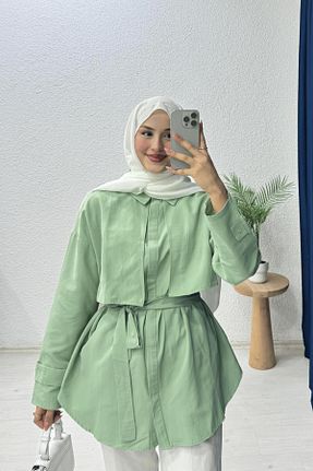 پیراهن سبز زنانه اورسایز lurex moda - کد 925999781