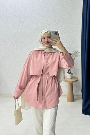 پیراهن صورتی زنانه اورسایز lurex moda - کد 925999957