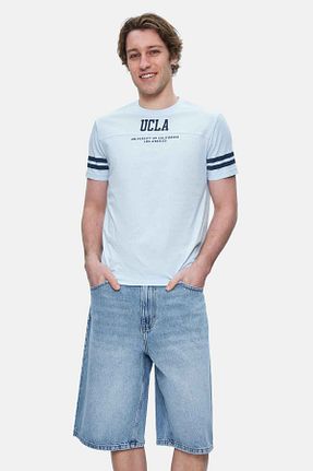 تیشرت آبی مردانه رگولار Ucla - کد 925988792