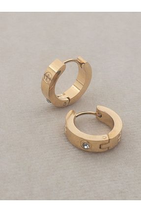 گوشواره استیل (فولاد) زرد زنانه استیل ضد زنگ Siya Silver - کد 926007760