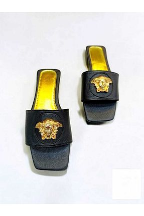 دمپائی مشکی زنانه چرم مصنوعی MARİSSA - کد 926009443
