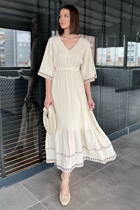لباس طوسی زنانه بافتنی GÜLSELİ - کد 926020338