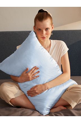 روکش بالش آبی ابریشم Beauty Pillow - کد 332609474