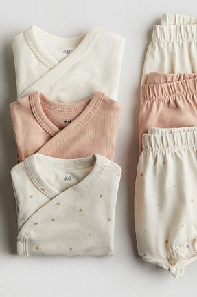 بادی بژ بچه گانه یقه هفت H&M - کد 926170482