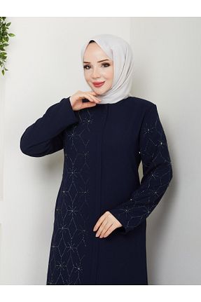 کلاه و ابایا سرمه ای زنانه پنبه ای ELBİSHE - کد 926028393