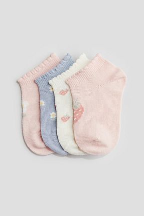 جوراب صورتی بچه گانه پنبه ای H&M - کد 926033856
