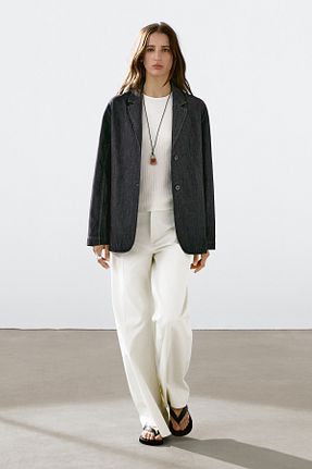 کت مشکی زنانه Blazer Massimo Dutti - کد 926053151