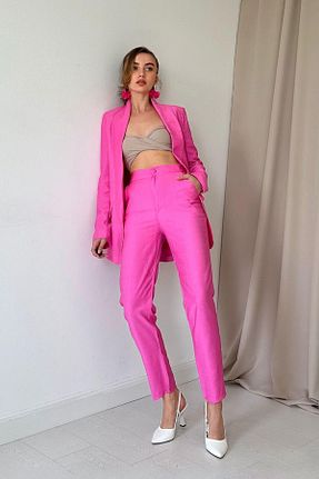 ست بالاتنه و پائین تنه صورتی زنانه بافتنی Elbee Fashion Woman - کد 641704453