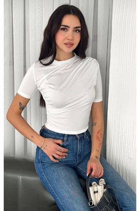 بلوز سفید زنانه ساده Noa Noa - کد 926068126