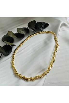 گردنبند استیل ( فولاد ) زرد زنانه استیل (فولاد) FASHION - کد 926093166