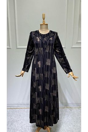 لباس سایز بزرگ سرمه ای زنانه Penye ModaMinar - کد 926117318