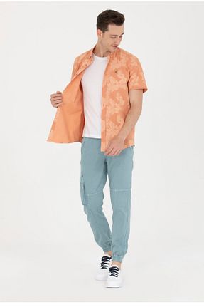 پیراهن نارنجی مردانه یقه دکمه دار U.S. Polo Assn. - کد 926123379