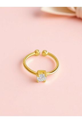 انگشتر نقره طلائی بچه گانه زیرکن LITTLELUXE - کد 884985827