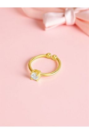 انگشتر نقره طلائی بچه گانه زیرکن LITTLELUXE - کد 884985827