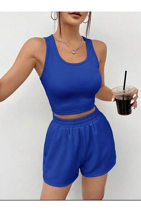 ست بالاتنه و پائین تنه اسپرت آبی زنانه bemmoda - کد 926236047