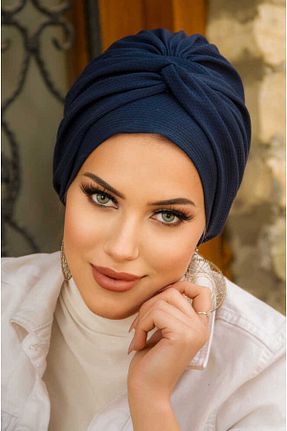 کلاه شنای حجاب سرمه ای زنانه Aişe Tesettür - کد 774372882