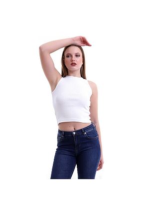 بادی سفید زنانه یقه دوچرخه MODA - کد 920042771