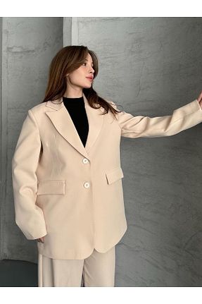 کت بژ زنانه رگولار FERZOLAİO - کد 924276841