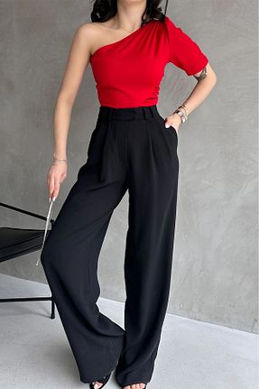 بلوز قرمز زنانه ساده Caddebostan Moda - کد 926160979
