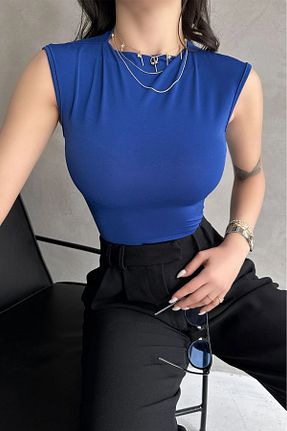 بادی آبی زنانه یقه دوچرخه Genel Markalar - کد 926160214