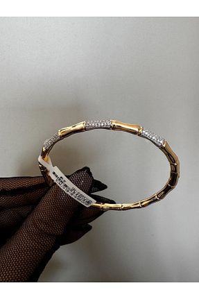دستبند استیل (فولاد) طلائی روکش طلا neslyaccessories - کد 921087084