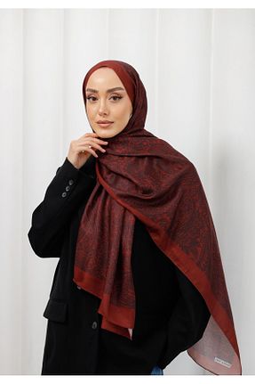 شال زرشکی زنانه پنبه پلی استر QASSA SHAL - کد 924666074