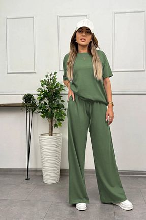 ست گرمکن سبز زنانه Penye YAKAMEL - کد 926186409