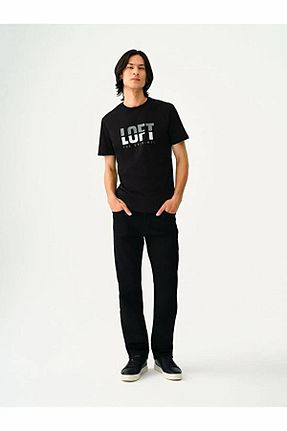 شلوار جین مشکی مردانه پاچه ساده Loft - کد 926340224