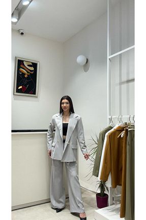 کت طوسی زنانه اورسایز modadagiyim - کد 926213297
