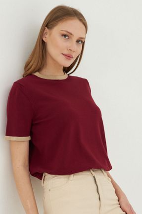پلیور زرشکی زنانه رگولار Irmak Kerekli - کد 922676713