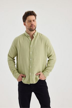 پیراهن خاکی مردانه یقه پیراهنی macharel jeans - کد 926218360